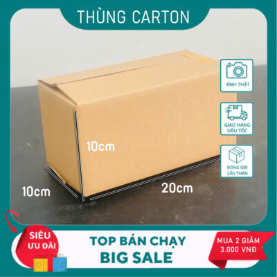 Phân Phối Sỉ Thùng Carton Chất Lượng – Giải Pháp Đóng Gói Tiết Kiệm Chi Phí 2 20x10x10