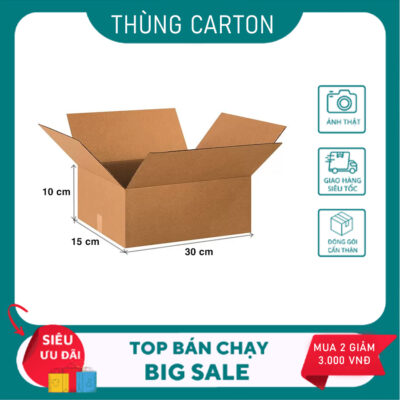 Phân Phối Sỉ Thùng Carton Chất Lượng – Giải Pháp Đóng Gói Tiết Kiệm Chi Phí 4 30x15x10