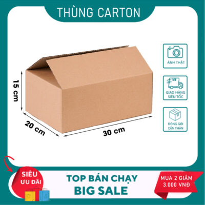Phân Phối Sỉ Thùng Carton Chất Lượng – Giải Pháp Đóng Gói Tiết Kiệm Chi Phí 6 30x20x15