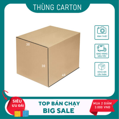 Phân Phối Sỉ Thùng Carton Chất Lượng – Giải Pháp Đóng Gói Tiết Kiệm Chi Phí 10 40x30x30